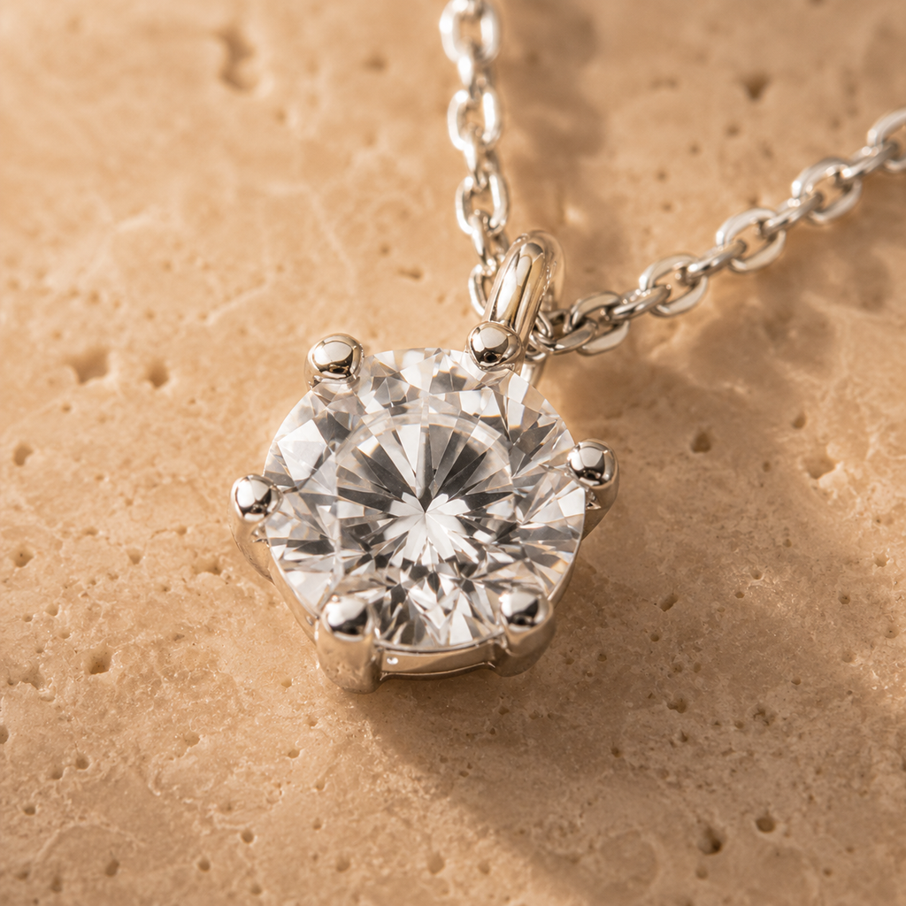 Luce Solitaire Necklace 925 Silver