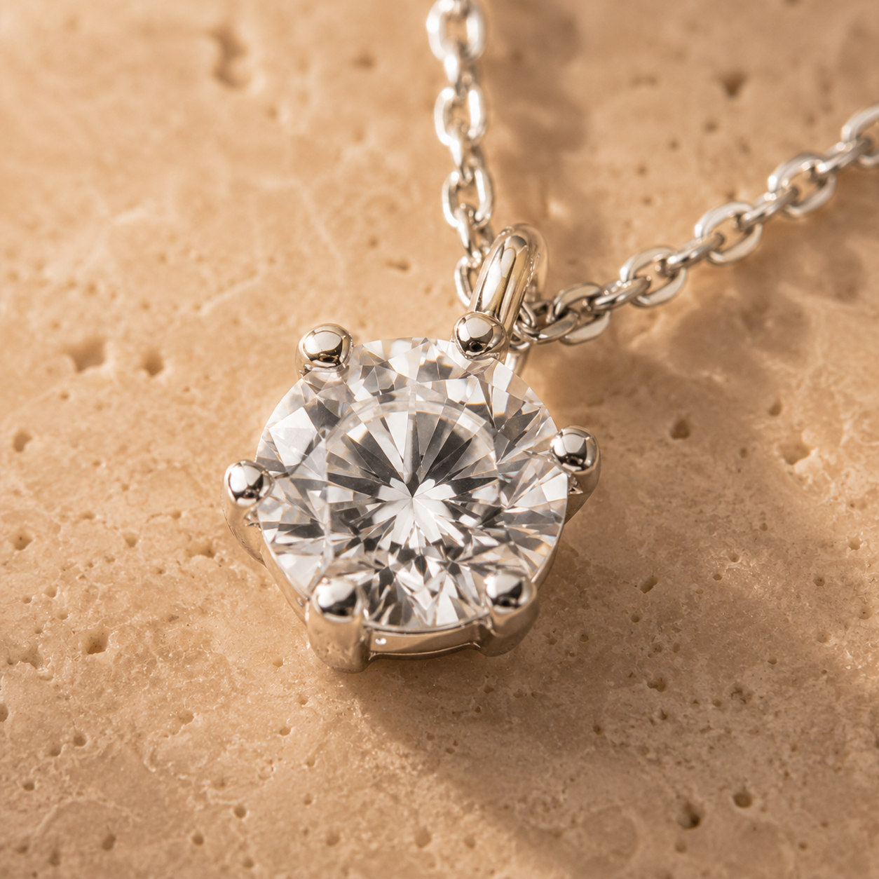 Luce Solitaire Necklace 925 Silver